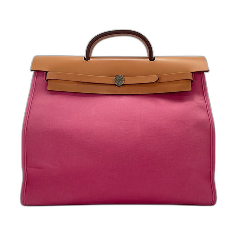 HERMES HerbagMM Tote Bag pink WS35029