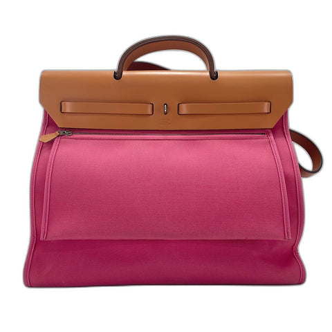HERMES HerbagMM Tote Bag pink WS35029