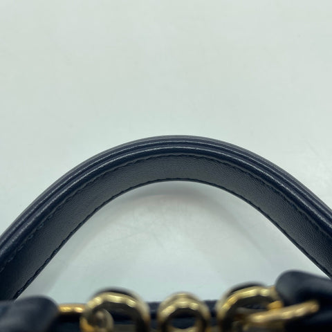 CHANEL filigree Shoulder Bag Navy WS35031