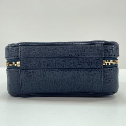 CHANEL filigree Shoulder Bag Navy WS35031