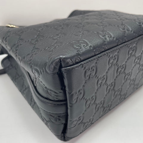 GUCCI Bucket Bag Nano Logo Embossed Shoulder Bag black WS35032