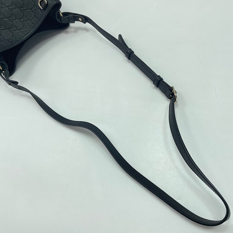 GUCCI Bucket Bag Nano Logo Embossed Shoulder Bag black WS35032