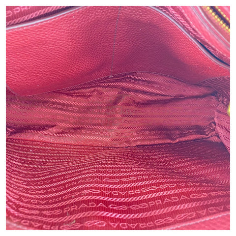 PRADA 2WAY Handbag Red WS35034