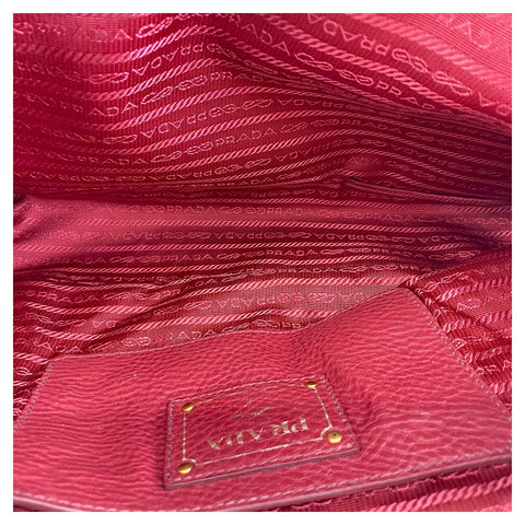 PRADA 2WAY Handbag Red WS35034