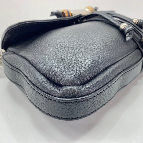 GUCCI Bamboo Shoulder Bag black WS35035