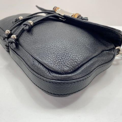 GUCCI Bamboo Shoulder Bag black WS35035