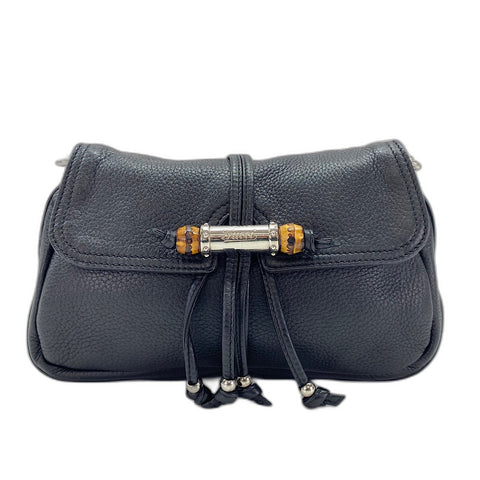 GUCCI Bamboo Shoulder Bag black WS35035