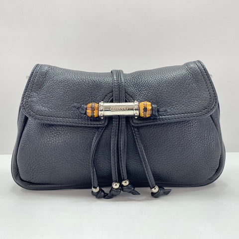 GUCCI Bamboo Shoulder Bag black WS35035