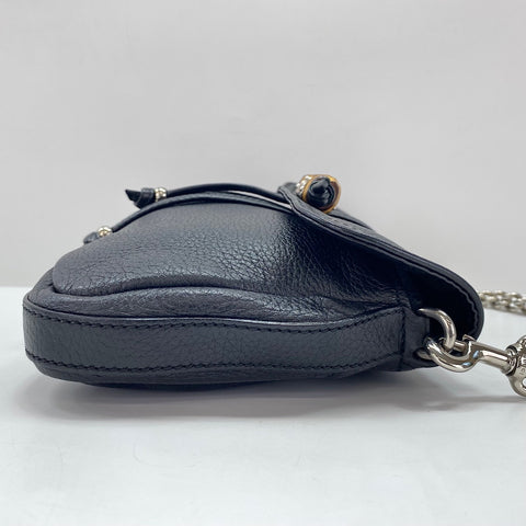 GUCCI Bamboo Shoulder Bag black WS35035