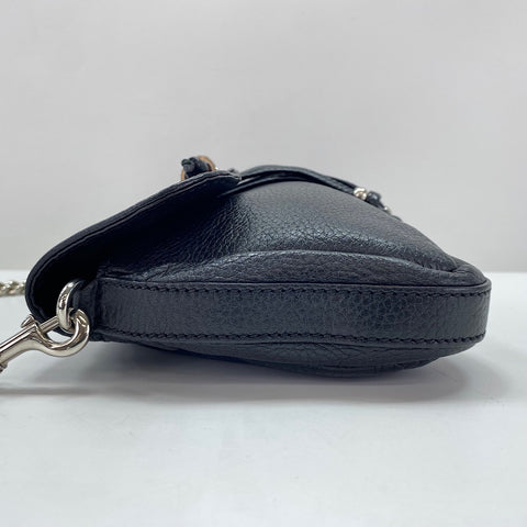 GUCCI Bamboo Shoulder Bag black WS35035