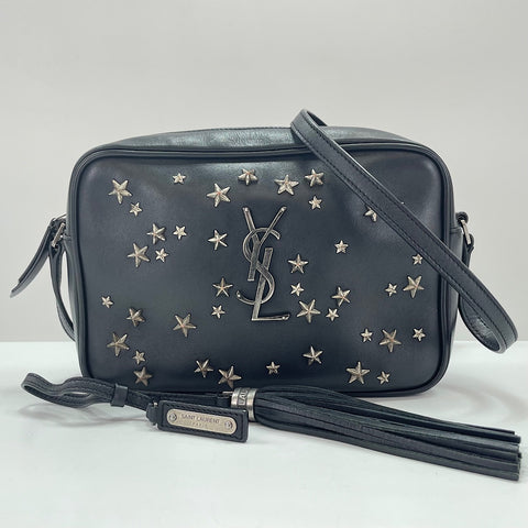 YVES SAINT LAURENT Lou Tassel, Studs Shoulder Bag black WS35038