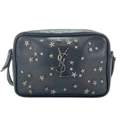 YVES SAINT LAURENT Lou Tassel, Studs Shoulder Bag black WS35038