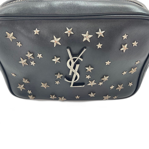 YVES SAINT LAURENT Lou Tassel, Studs Shoulder Bag black WS35038