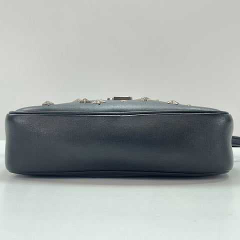YVES SAINT LAURENT Lou Tassel, Studs Shoulder Bag black WS35038