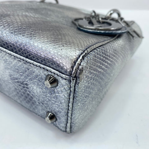 Christian Dior Lady Christian Dior 2WAY Handbag Silver WS35047