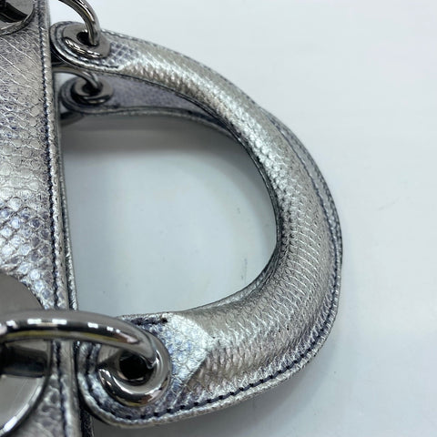 Christian Dior Lady Christian Dior 2WAY Handbag Silver WS35047