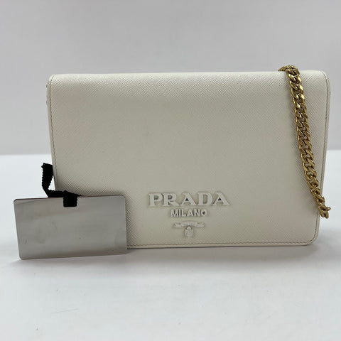 PRADA Mini 2-Way Logo Shoulder Bag white WS35052