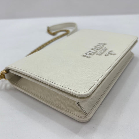PRADA Mini 2-Way Logo Shoulder Bag white WS35052