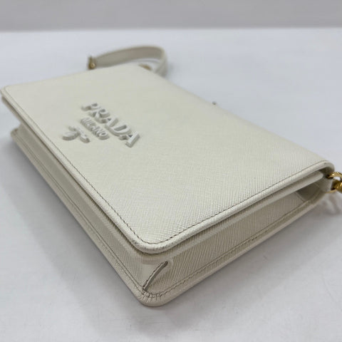 PRADA Mini 2-Way Logo Shoulder Bag white WS35052