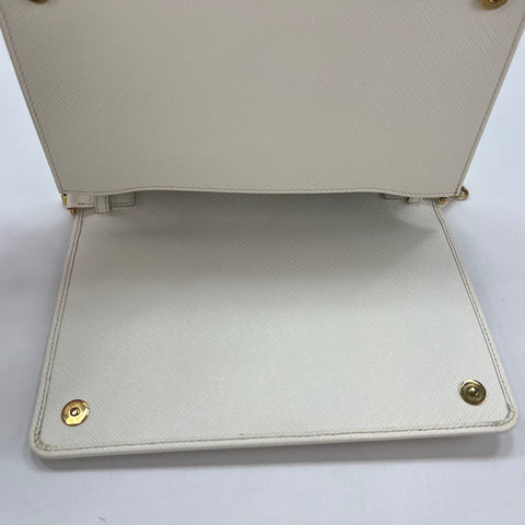 PRADA Mini 2-Way Logo Shoulder Bag white WS35052