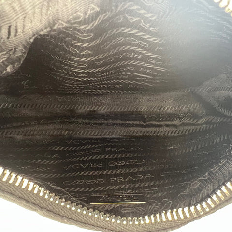 PRADA 2005 Re-Nylon Sequin 2WAY Shoulder Bag black WS35057
