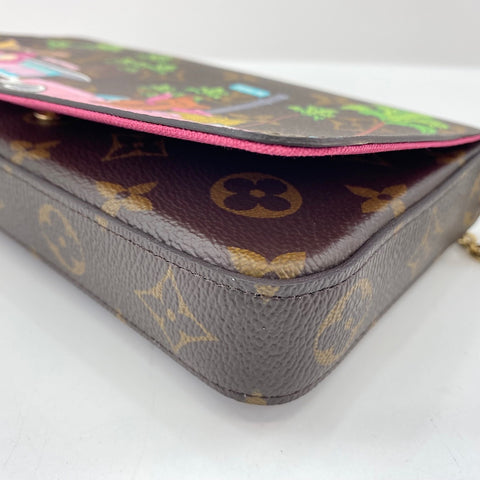 LOUIS VUITTON Pochette Felice Shoulder Bag Brown WS35058