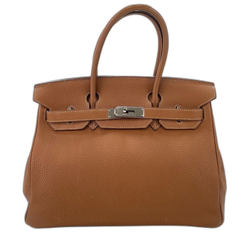 HERMES Birkin 30 Handbag Brown WS35089