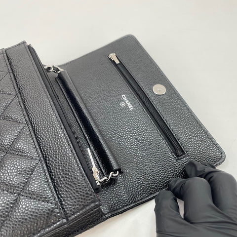 CHANEL Matelasse Shoulder Bag black WS35091