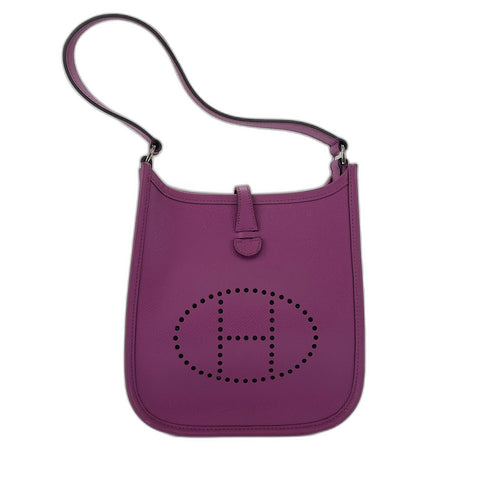 HERMES Evelyn 1TPM Shoulder Bag purple WS35092