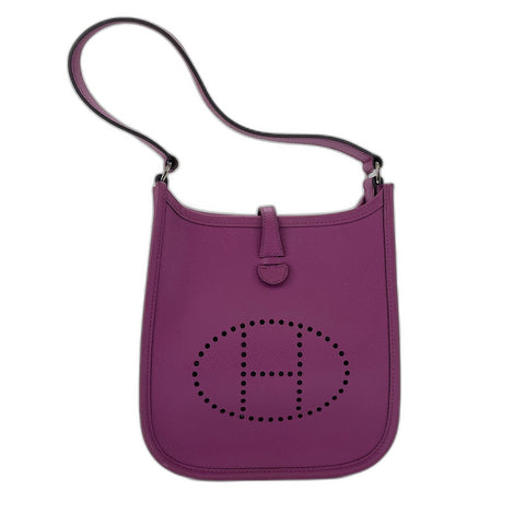 HERMES Evelyn 1TPM Shoulder Bag purple WS35092
