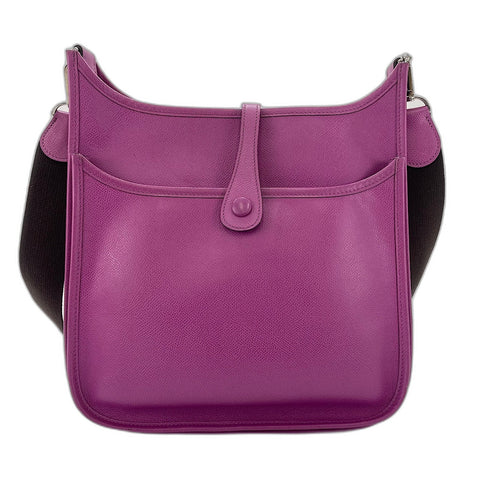 HERMES Evelyn 2 PM Shoulder Bag purple WS35095