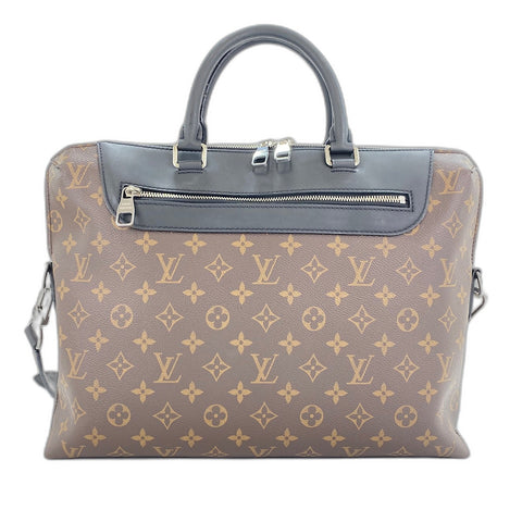 LOUIS VUITTON Port Document Jules NM Handbag Brown WS35096