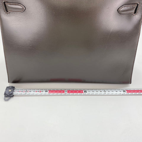 HERMES Kelly 32 Handbag Brown WS35100