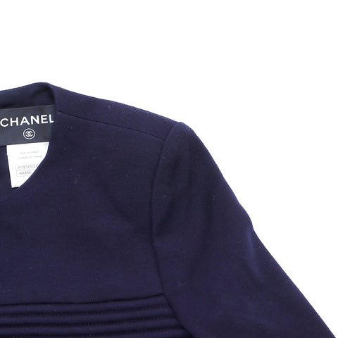 シャネル CHANEL ショートスリーブ 2000年代 ドレス ウール ネイビー WS3521