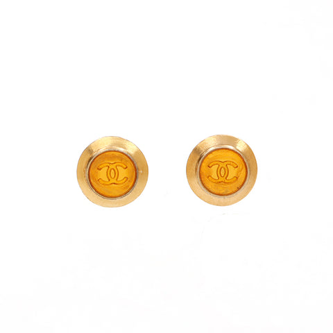 Chanel Coco Marc Round Boucles d'oreilles Gold WS3556