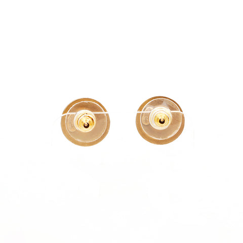 Chanel Coco Mark Round Earrings Gold WS3556