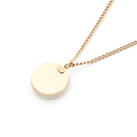 Chanel Coco Mark Round Necklace Gold WS3575