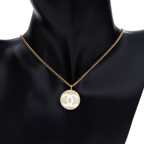 Chanel Coco Mark Round Necklace Gold WS3575