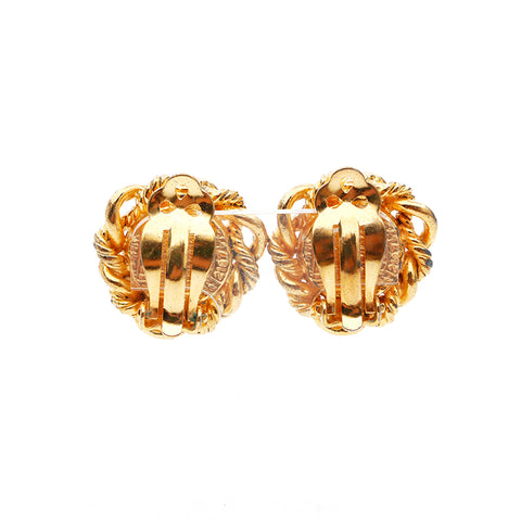 Chanel Pearl Earrings Gold WS3597