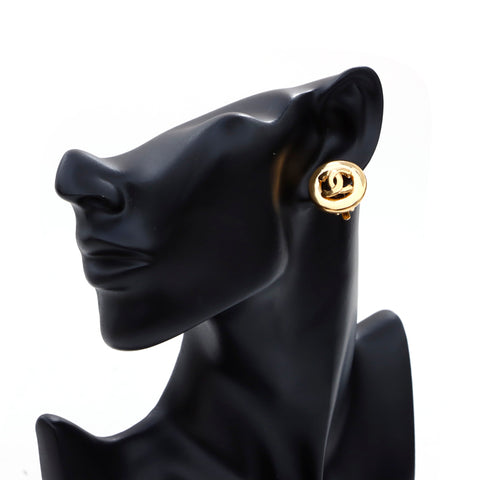 Chanel Coco Mark Simple 2000 Boucles d'oreilles en or WS3603