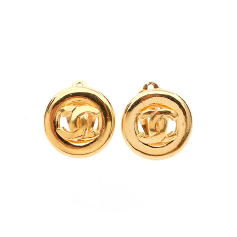 Chanel Coco Mark Simple 2000 Boucles d'oreilles en or WS3603