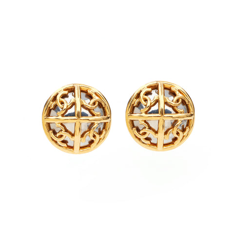 Chanel Round Coco Mark 1995 95p金耳环WS3621