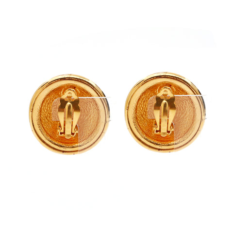 Chanel Round Coco Mark 1995 95p Boucles d'oreilles en or WS3621