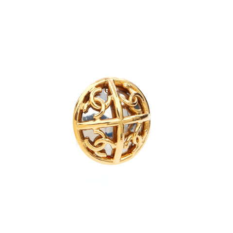 Chanel Round Coco Mark 1995 95p Boucles d'oreilles en or WS3621