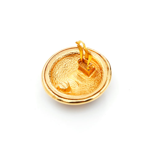 Chanel Round Coco Mark 1995 95p Boucles d'oreilles en or WS3621