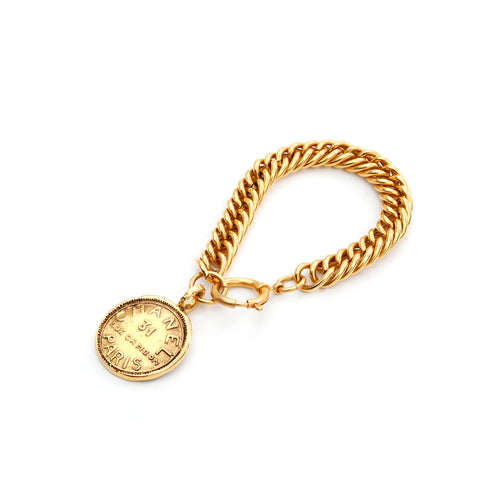 Chanel Medallion Bracelet Gold WS3624