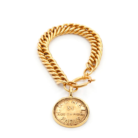 Chanel Medallion Bracelet Gold WS3624