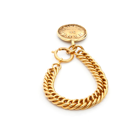 Chanel Medallion Bracelet Gold WS3624