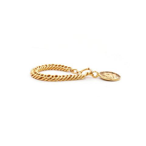 Chanel Medallion Bracelet Gold WS3624