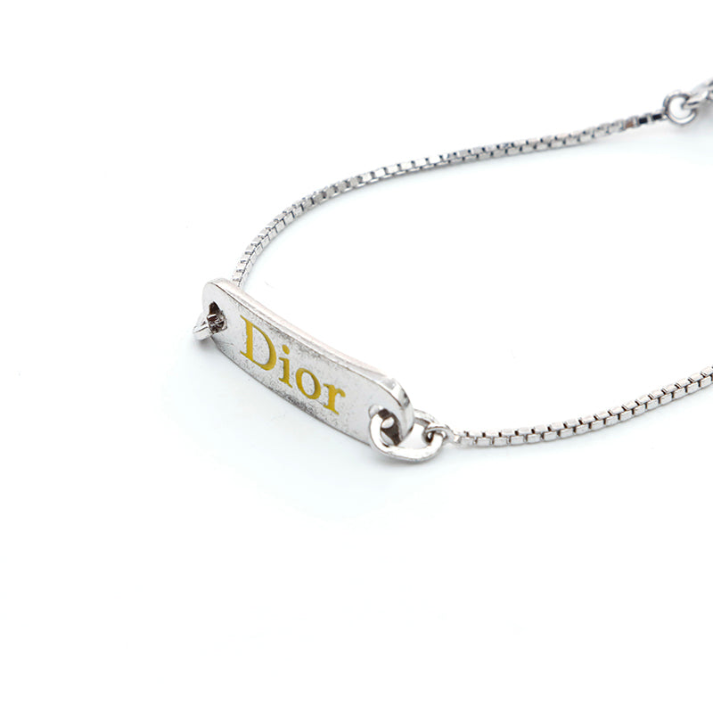 美品　ChristianDior ディオール　ブレスレット　シルバー　プレート クリスチャンディオール Christian Dior シルバープレート